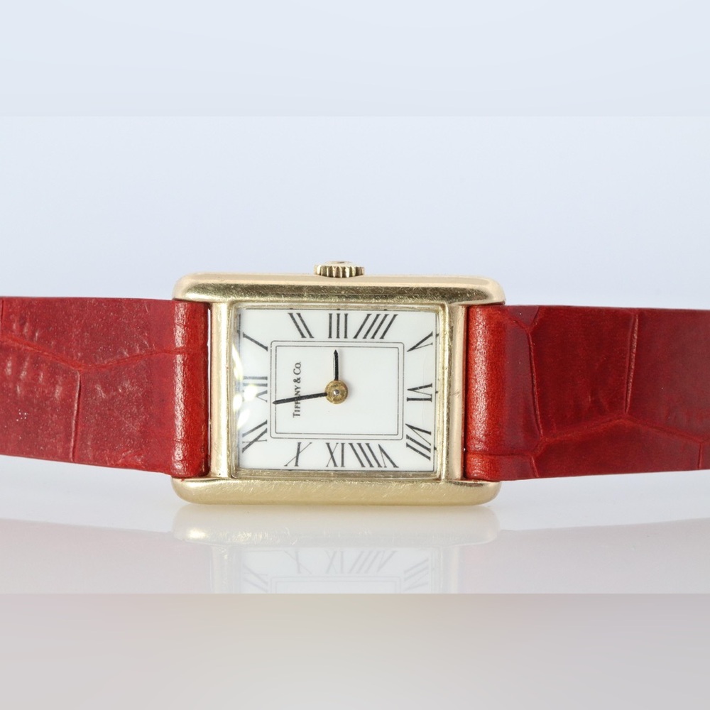 RARE 14K Tiffany & Co. x Omega Tank Vintage 1970’s Watch Omega 1100 17j Movement - Picture 10 of 10